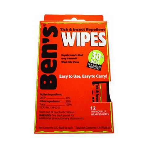 Bens - 30% Wipes (1- 12 Piece Box)