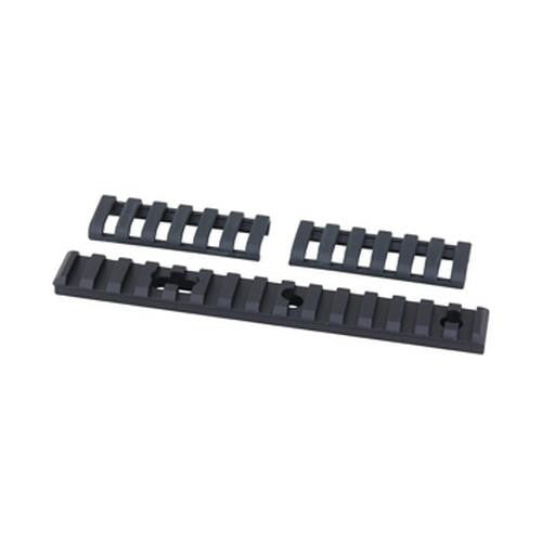 Aluminum UMP Rail - 15 Slot, 2 Holes-1 Slot, Black