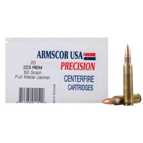 .223 Remington Ammuntion - FMJ, 62 Gr (Per 20)
