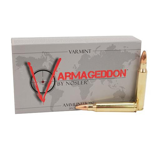 223 Remington Ammunition - Varmageddon, 62 Grains, Hollow Point Flat Base, Per 20