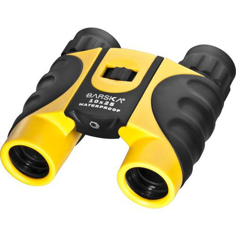 10x25mm Binocular - Porro Prism, Blue Lens, Yellow