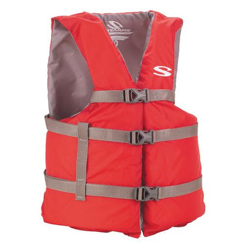 Adult Classic Boating PFD - Red, Universal