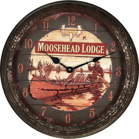 15" Metal Clock - Moosehead