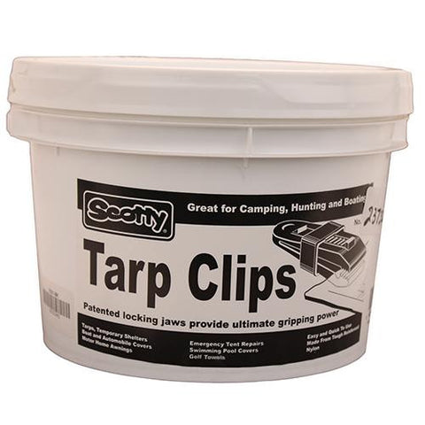60 Tarp Clips - Black, Display Bucket