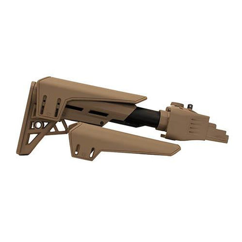 AK-47 TactLite Stock - with Cheek Rest and Scorpion Recoil Pad, Flat Dark Earth