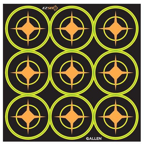 EZ Aim Targets - Splash 2" Round Aiming Dots, Per 12 (9 Targets Per Sheet, Total of 108 Targets)
