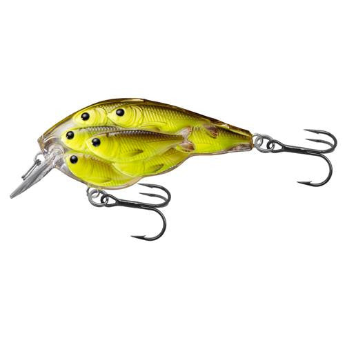 Yearling Baitball Squarebill - Freshwater, 2 3-8", #4 Hook, 4' ' Depth, Chartreuse-Black