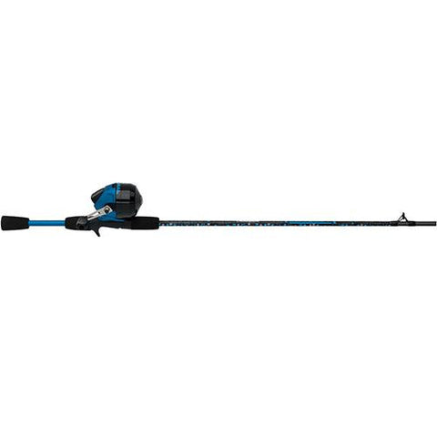 Amphibian Spincast Combo - 10, 0 Bearings, 5'6" Length, 2 Piece Rod, Medium, Blue, Right Hand