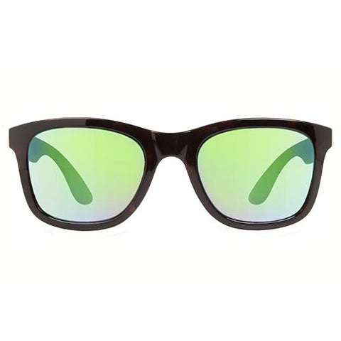 Huddie Sunglasses - Matte Black Frames Polarized Green Blue Water Lens