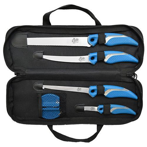 6 Piece Knife and Sharpener Set with Case