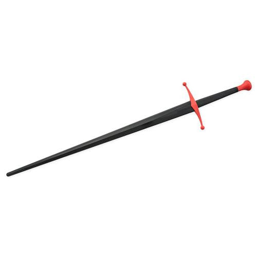 Synthetic Sparring Longsword, Black Blade with Red Hilt