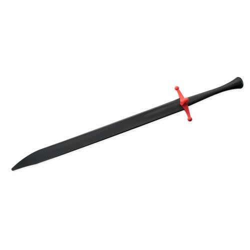 Synthetic Langes Messer Sparring Sword - Black Blade with Red Guard