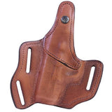 Multi Purpose Pancake Leather Holster - Smith & Wesson M&P Shield, Right Hand, Brown