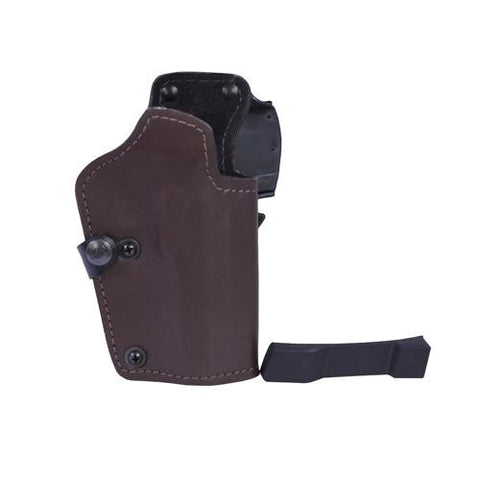 3 Layer Synthetic Leather Belt Holster - CZ SP01 Phanton, Brown Right Hand