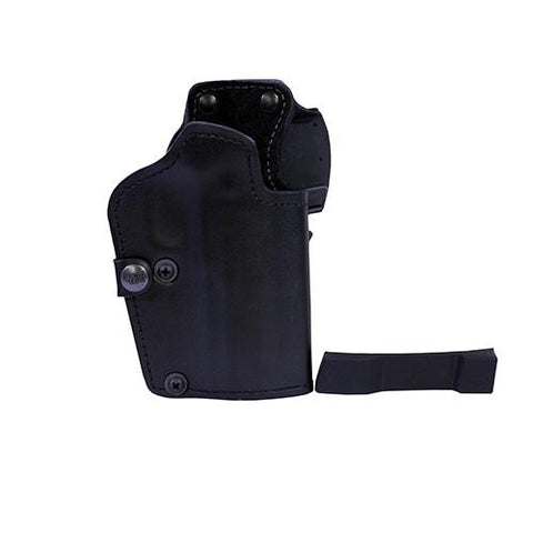 3 Layer Synthetic Leather Belt Holster - .357 Revolver with 4" Barrel, Black, Right Hand