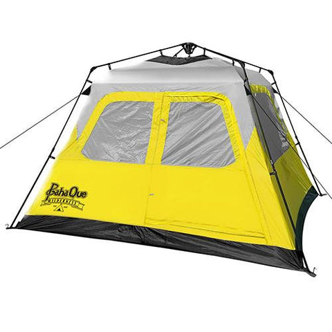 Basecamp Quick Pitch 6 Person Tent, Gray-Yellow