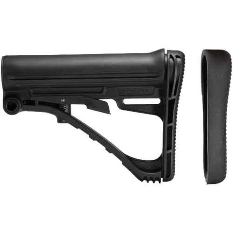 Collapsible Stock for AR Mil Spec Tube, Black