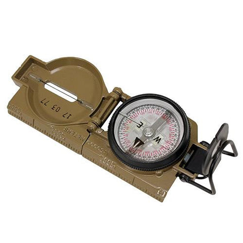 Lensatic Compass, Tritium - Coyote Brown