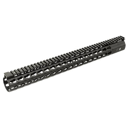 UTG Pro Keymod Compat Super Slim Free Float Rail - 17", M&P 10, Black