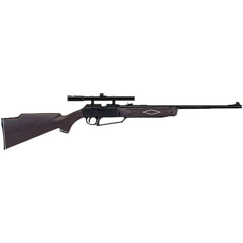 Powerline 880 Pump Air Rifle, 177cal, BB-Pellet with Scope, Brown Stock
