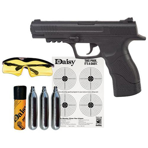 Powerline Air Pistol - Kit, Model 415, .177 Caliber, BBs, Black Polymer Grips, Matte Black