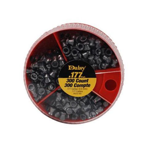 Pellets - .177 Caliber, 7.29 Grains,  (100 Flat, 100 Pointed, and 100 Hollow Point)