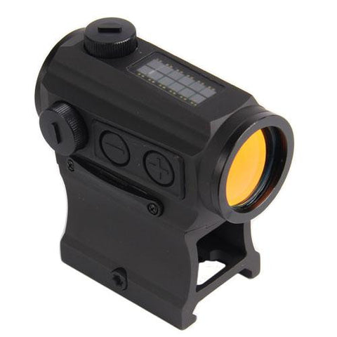 Paralow Red Dot Sight 1x - 2 MOA Dot, Weaver-Style Low-Lower 1-3 Co-Witness Mounts, Solar-Battery Powered