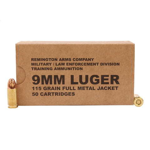 9mm Luger, 115 Grains, Full Metal Jacket, Per 50