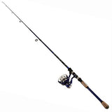 Fin-Chaser Spinning Combo - 30 Reel Size, 6'6" Length, 2 Piece, 1-8-1-2 oz Lure Rating, Ambidextrous
