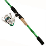 Steeler XP Spinning Combo - 20 Reel Size, 1BB Bearings, 6'6" Length, 2 Piece, Medium Power, Green
