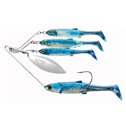 Baitball Spinner Rig - Freshwater, Large, 1'-15' Depth, 1-2 oz Weight, Blue-ilver, Per 1