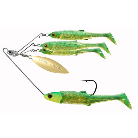 Baitball Spinner Rig - Freshwater, Medium, 1'-15' Depth, 3-8 oz Weight, Lime Chartreuse-Gold, Per 1