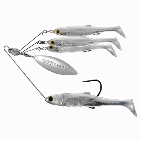 Baitball Spinner Rig - Freshwater, Large, 3-4 oz Weight, 1'-15' Depth, Pearl White-Silver, Per 1