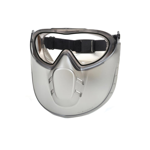 Capstone - Dual Lens Goggle and Shield, Clear Anti-Fog Dual Lens with Clear Shield