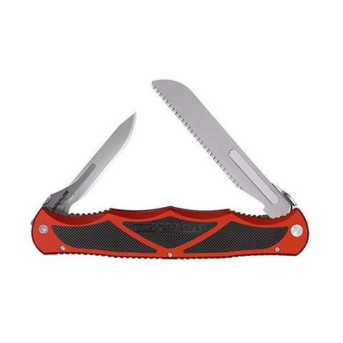 Double Folders - Hydra with 12 Additional Blades and Zipper Carrying Case, Red, Clam Package