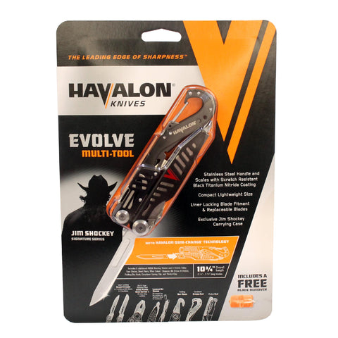 Evolve -  Shockey Signature Series Multi Tool with Sheath, Clam Package