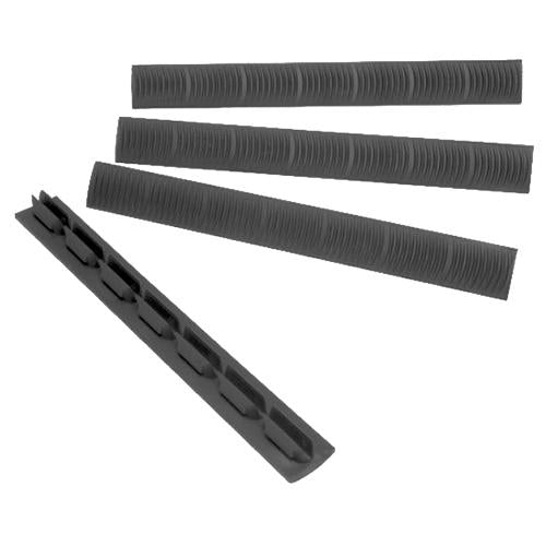 Keymod 7 Slot Wedgelok Rail Covers - Ergo Logo, Black, Package of 4