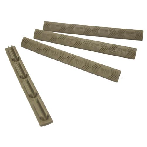 M-Lok Wedgelok Rail Covers - American Flag, Dark Earth, Package of 4