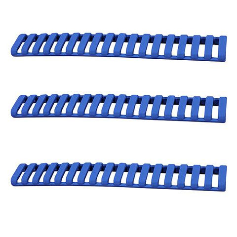 18 Slot Ladder Low Pro Rail Covers - Blue, Package of 3