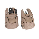 Front-Rear Flip Up Sights with Tritium - 4 Rear Dots, Flat Dark Earth