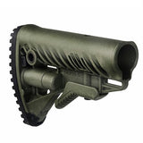 M4-AR-15 Stock with Battery Storage and Rubber Buttpad - Olive Drab Green