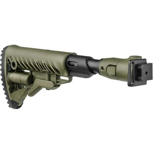 Folding Collapsible Stock with Recoil Compensation - Krinkov AK Rifles, Olive Drab Green