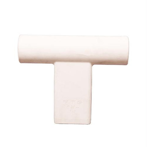 "T" Connector for Round Target Pole - White
