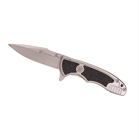 Victory, 2 3.-4" Bead Blasted Blade Knife with Pocket Clip, Black-Stainless