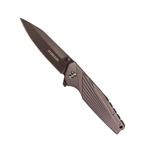 Schrade 3.80" Liner Lock Folding Knife With Ultra-Glide, Gray