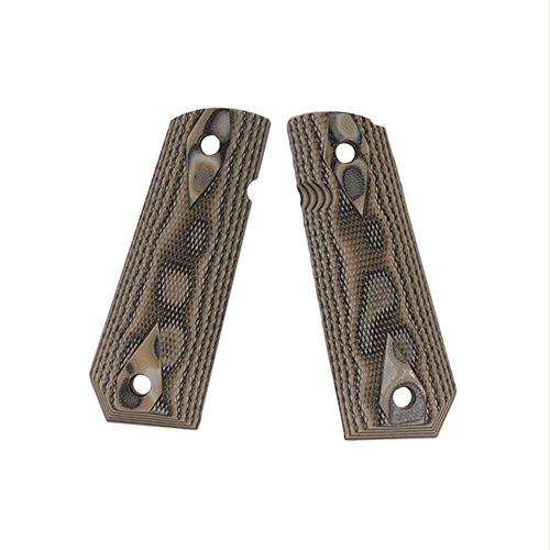 1911 Government Grips - Model Bobtail, Checkered G10 G-Mascus, Green