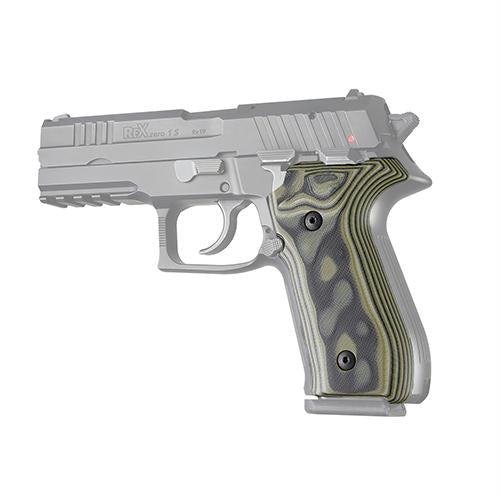 Arex Rex Zero 1 Grips - Smooth G10, G-Mascus, Green