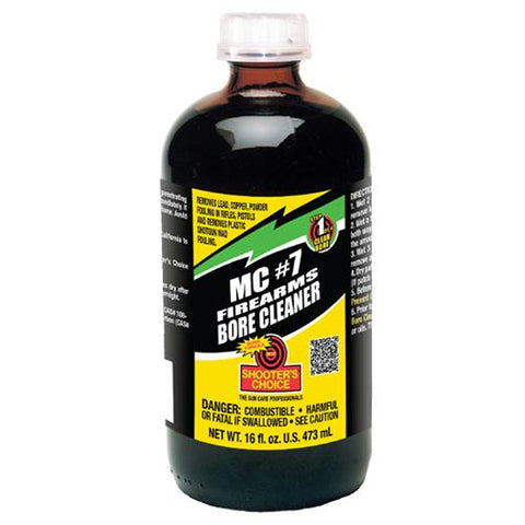 MC #7 Firearms Bore Cleaning Solvent Liquid - 16 oz Glass Bottle