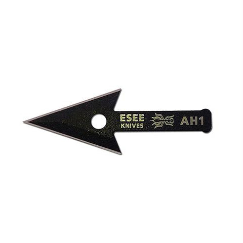 Arrowhead Fixed Blade Survival Knife, 2 1-2" Spear Point, Black