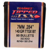 284 Caliber-7mm Bullets - Tipped Triple-Shock X, 140 Grains, Spitzer Boat Tail Lead-Free, Per 50